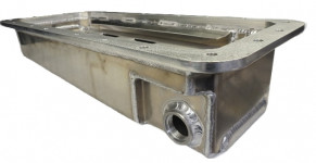 WILLIAMS FABRICATION WET  SUMP FUNNY CAR OIL  PAN  BRAD-KB STOCK 426 440 BILLET  PAN  6"  10 QT